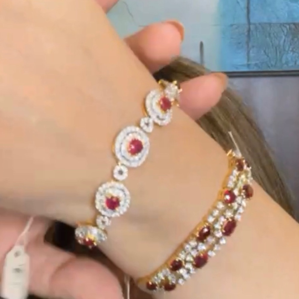 Natural Burmese rubies chain for sale